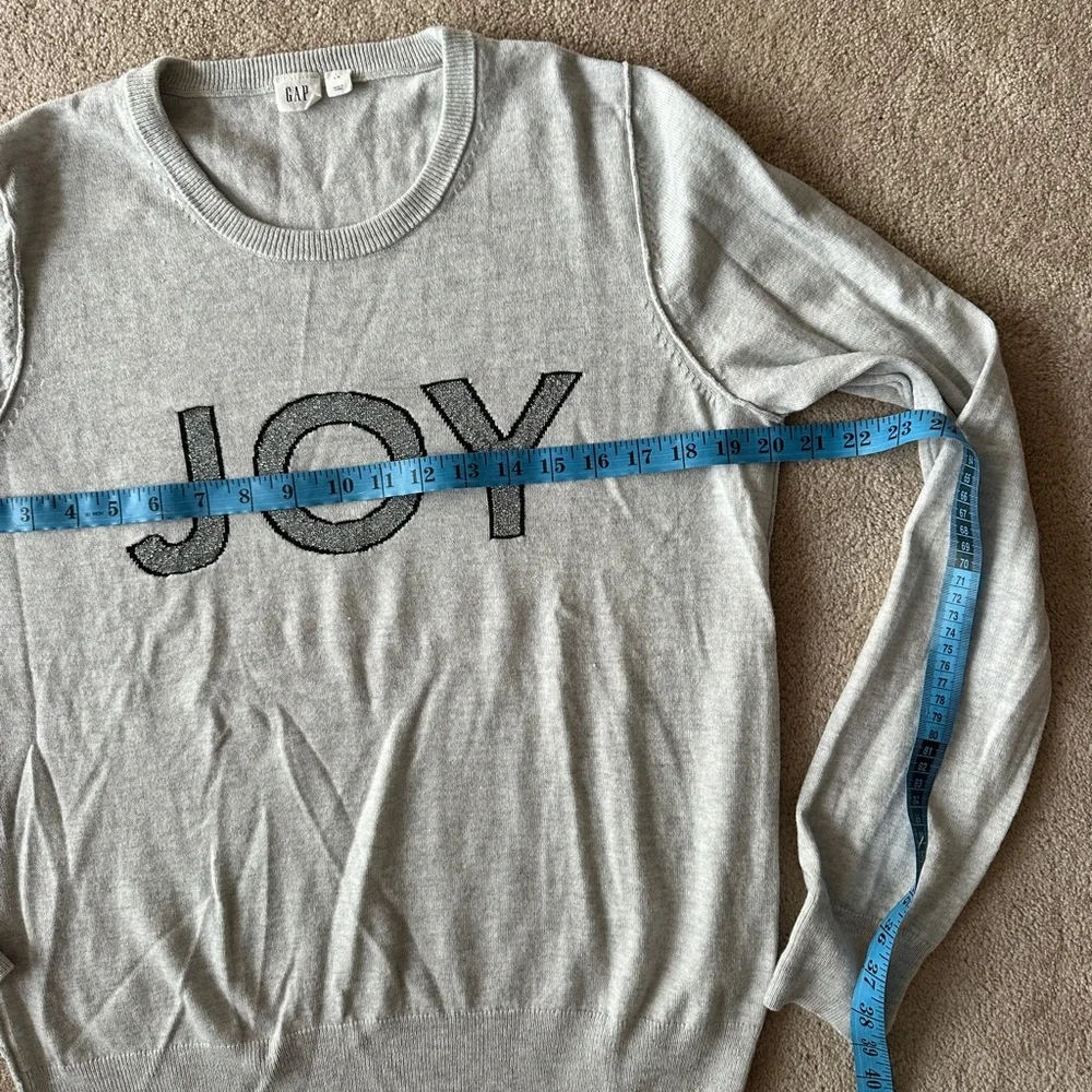 GAP Light Gray merino wool JOY Knit sweater - Picture 3 of 7